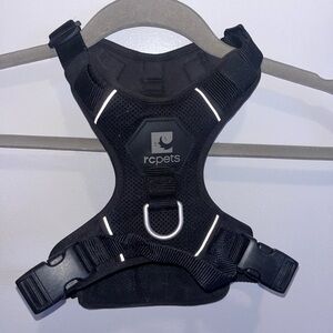 Size LG- rcpets Black Reflective Dog Harness